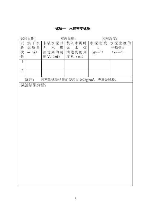 试验报告书(简易)