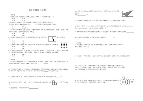 小升初数学能力测试题