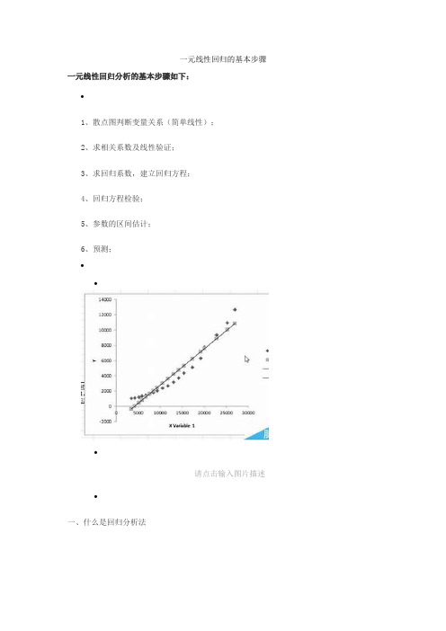 一元线性回归的基本步骤