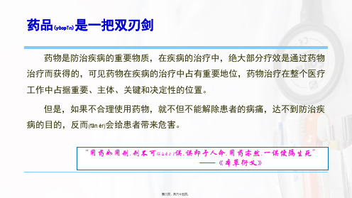 医学专题促进合理用药保障用药安全