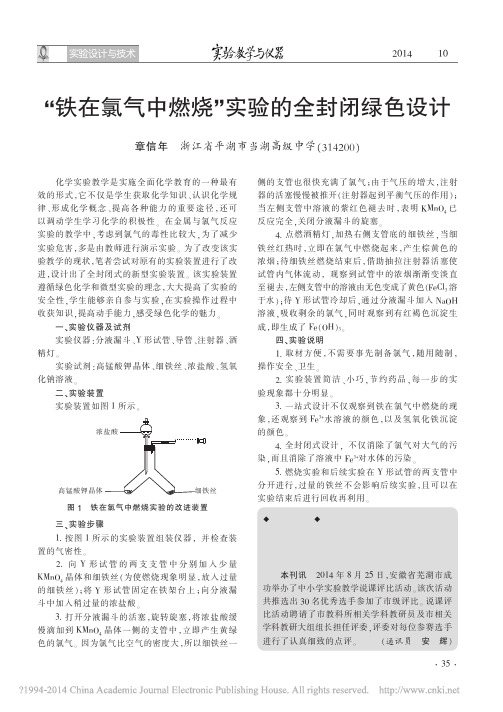 铁在氯气中燃烧_实验的全封闭绿色设计