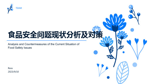 2023年我国食品安全问题现状的分析及对策报告