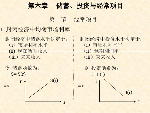 储蓄、投资与经常项目