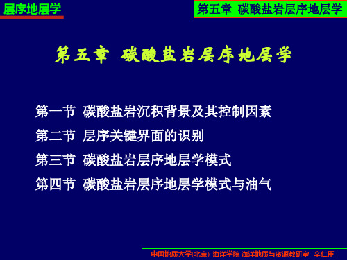 层序地层学-第5章 海相碳酸盐岩层序地层-中国地质大学(北京)