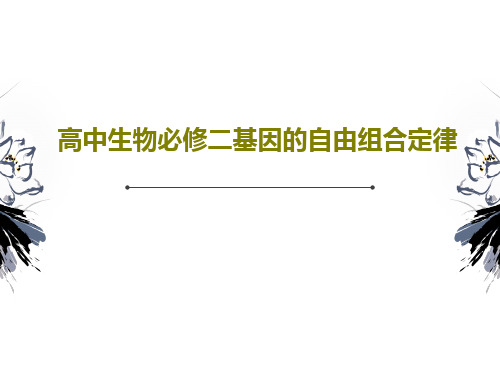 高中生物必修二基因的自由组合定律45页PPT