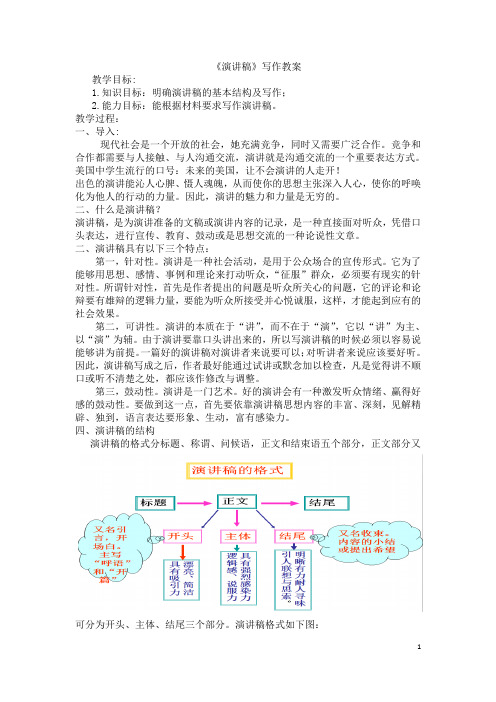 演讲稿的写作教案