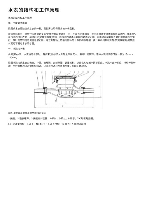 水表的结构和工作原理