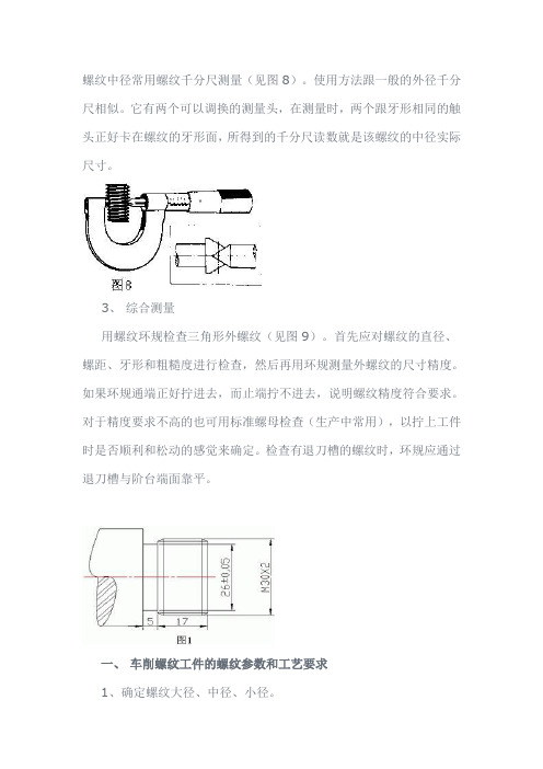 螺纹中径常用螺纹千分尺测量