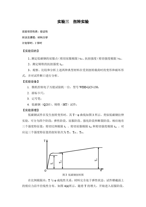 低碳钢的扭转实验