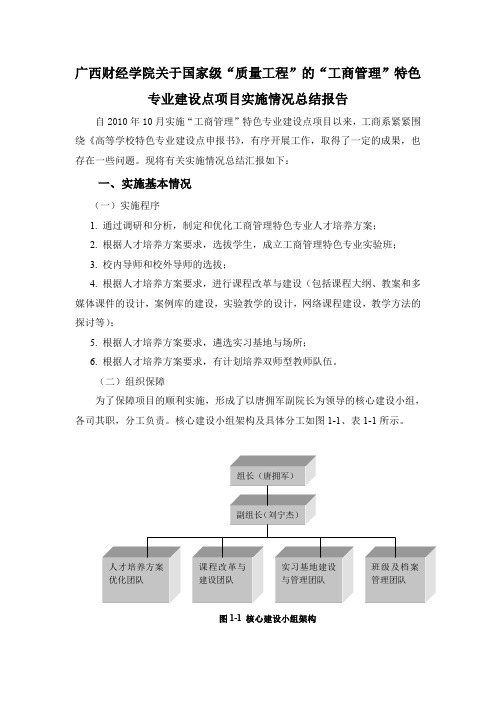 广西财经学院关于国家级质量工程的工商管理特色专