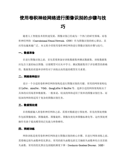 使用卷积神经网络进行图像识别的步骤与技巧