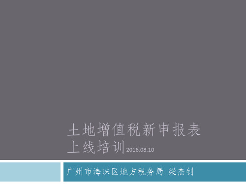 土地增值税新申报表