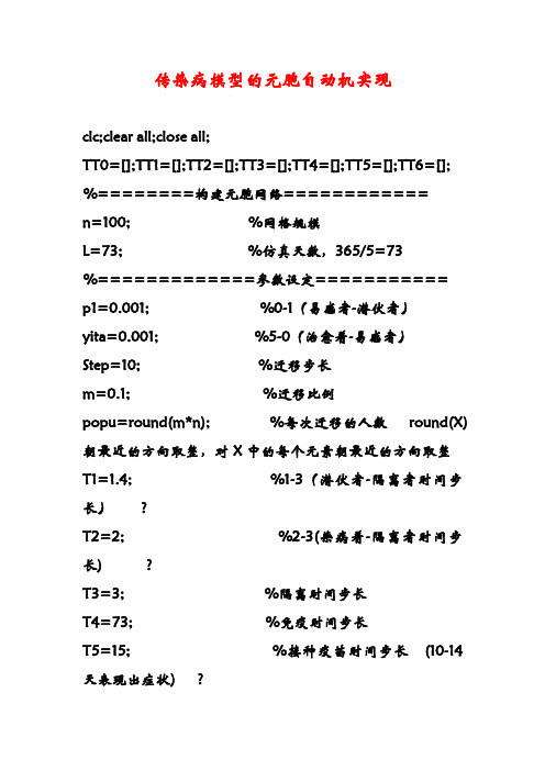 传染病模型的元胞自动机实现(附程序)