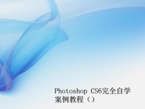 Photoshop CS6完全自学案例教程第1章 进入Photoshop CS6的世界