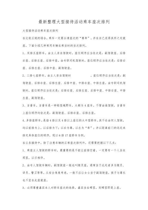 最新整理大型接待活动乘车座次排列.docx