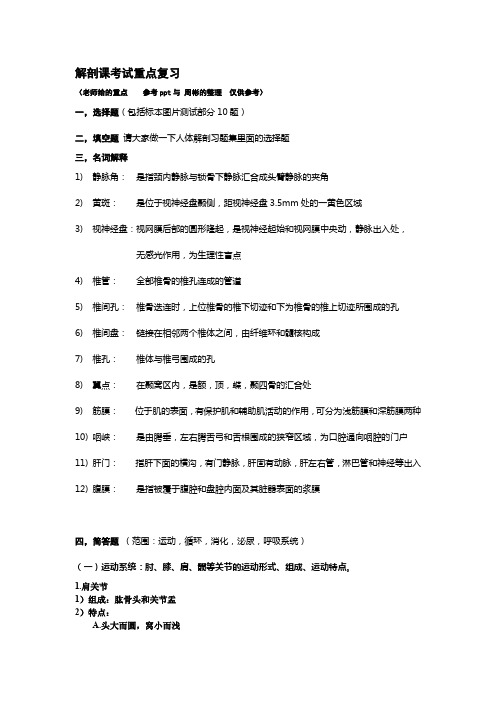 人解重点整理
