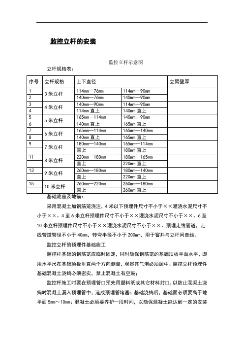 监控立杆施工