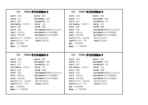 0-5UG常用快捷键