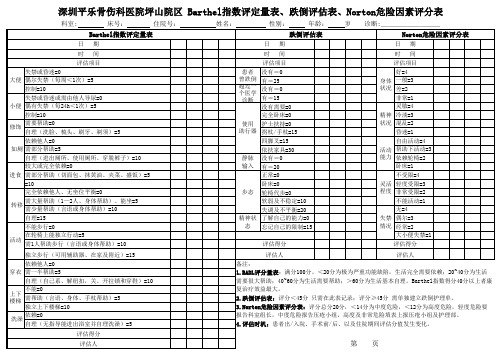 三表合一版评估表【A4版】