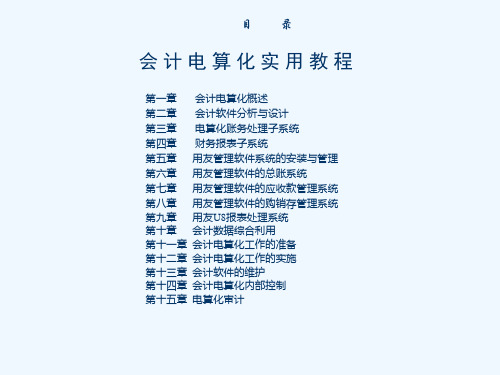 会计电算化实用教程(编辑完)