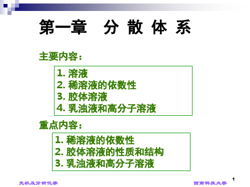 溶液的蒸气压