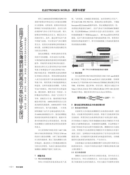 应用于AMOLED薄膜封装的高应力氮化硅工艺探讨