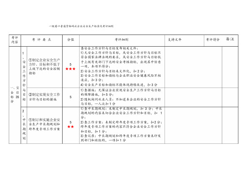 一级港口普通货物码头企业安全生产标准化考评细则(新)