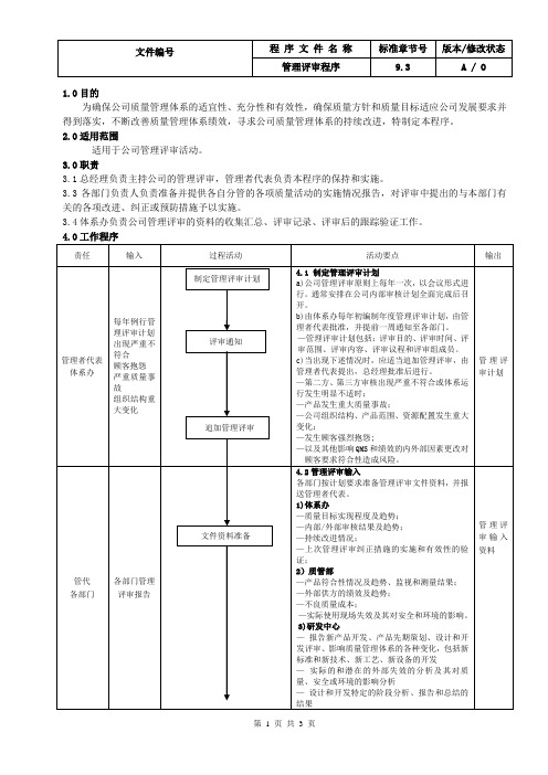 24.IATF16949管理评审控制程序