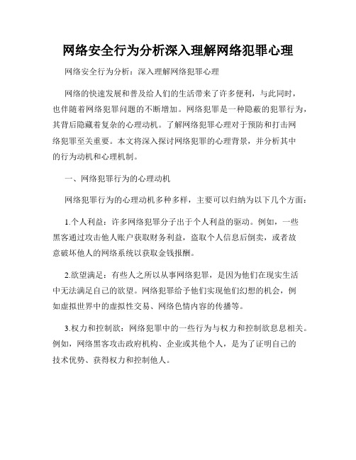 网络安全行为分析深入理解网络犯罪心理