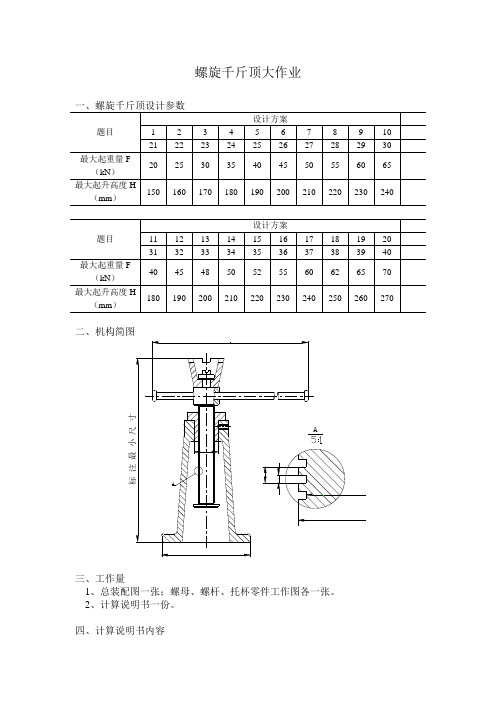 螺旋千斤顶大作业