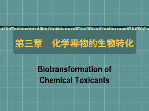 第三章化学毒物的生物转化