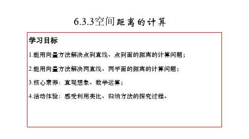 空间距离的计算(备课件)高二数学系列(2019选择性必修第二册)