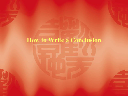 Lecture7HowtoWriteaConclusion