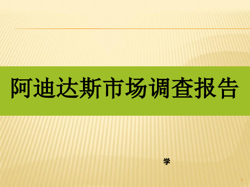 阿迪达斯市场调查报告