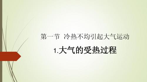 大气的受热过程—热力环流