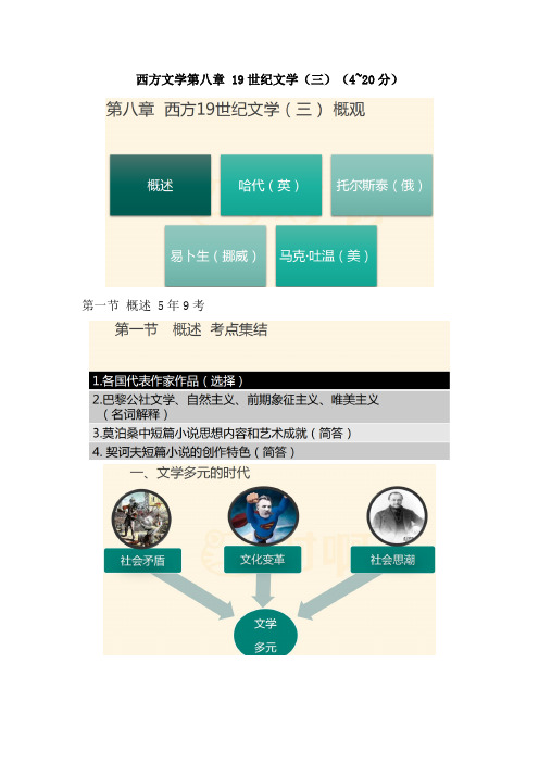 6西方文学第八章 19世纪文学(三)(4~20分)外国文学史自考