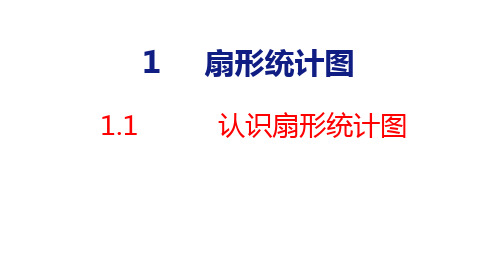 苏教版六年级下册数学1.1认识扇形统计图课件