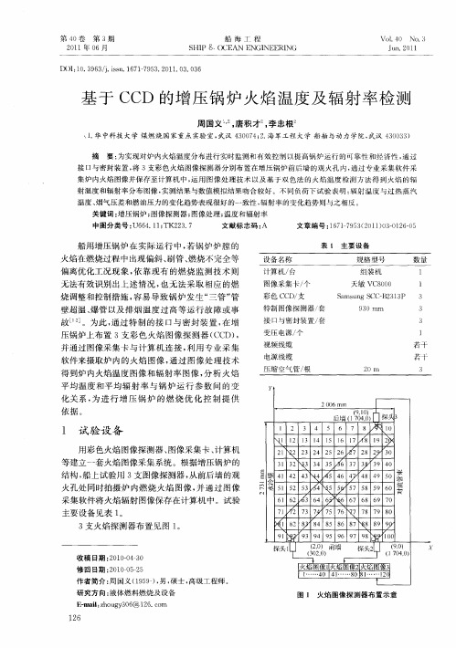 基于CCD的增压锅炉火焰温度及辐射率检测