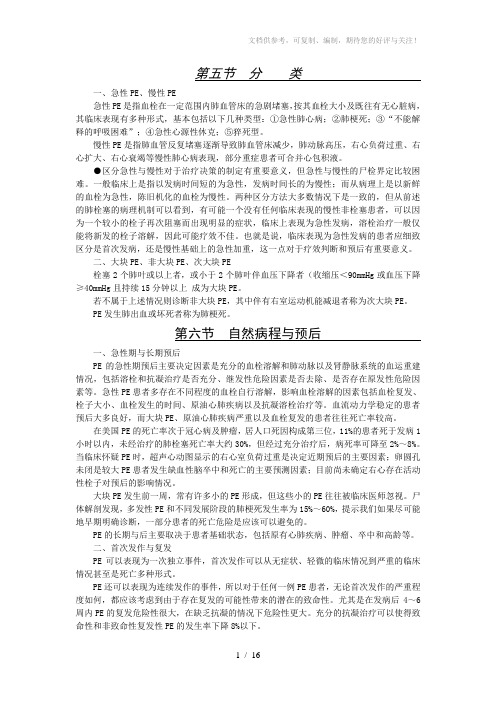 肺栓塞诊疗-临床表现及检查方法