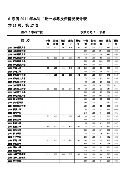 17_17_山东2011本科二批一志愿