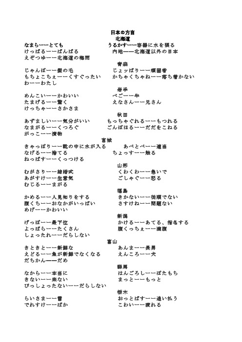 日本の方言