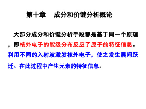 现代分析测试技术 成分和价键结构分析