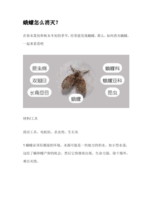 蛾蠓怎么消灭