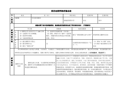 2013年国培网络研修总结模版(通用版)(8.20) - 副本