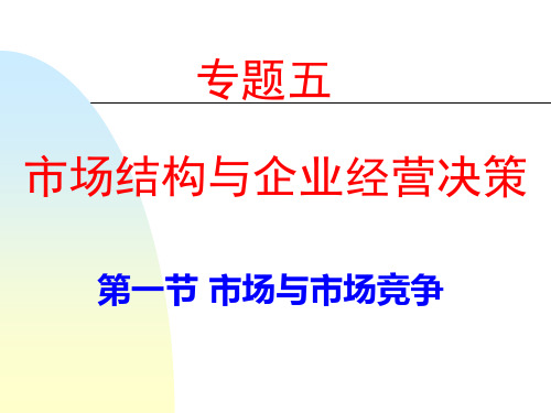 市场结构与企业经营决策讲义(PPT 82页)