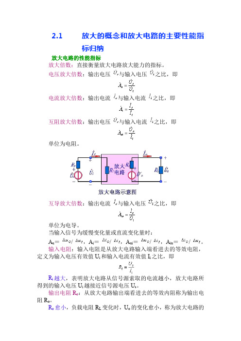 放大电路知识