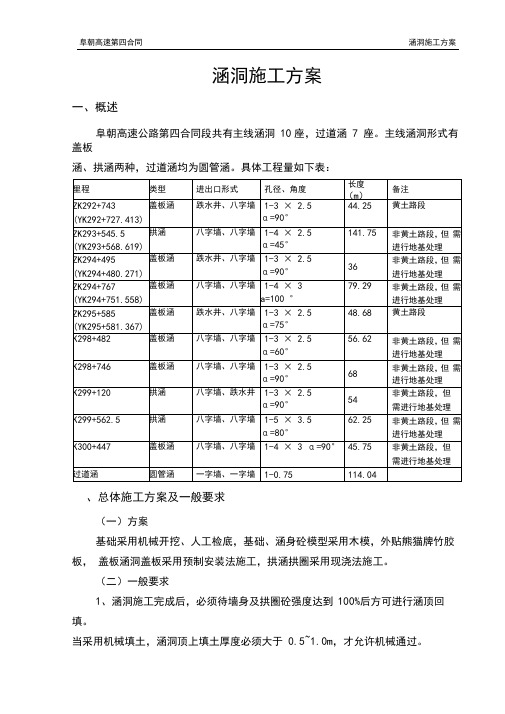 涵洞施工方案