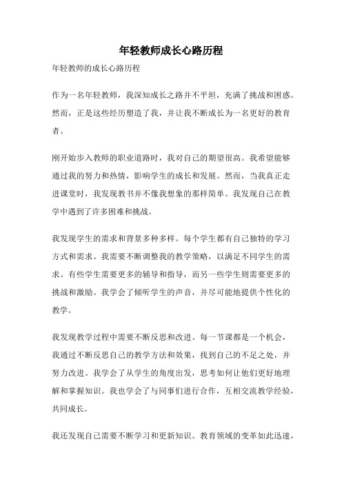 年轻教师成长心路历程