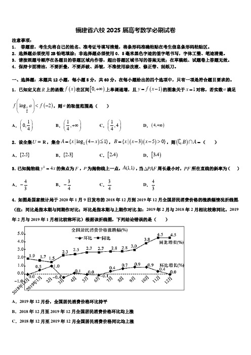 福建省六校2025届高考数学必刷试卷含解析