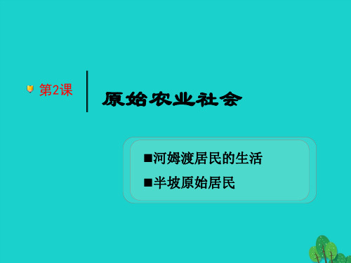 七年级历史上册第一单元第2课原始农业社会课件冀教版